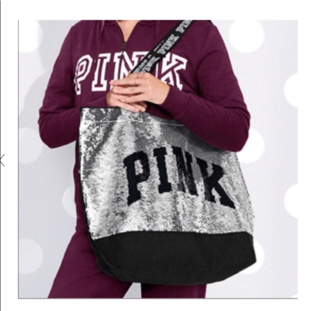 Victoria secret pink bling tote bag